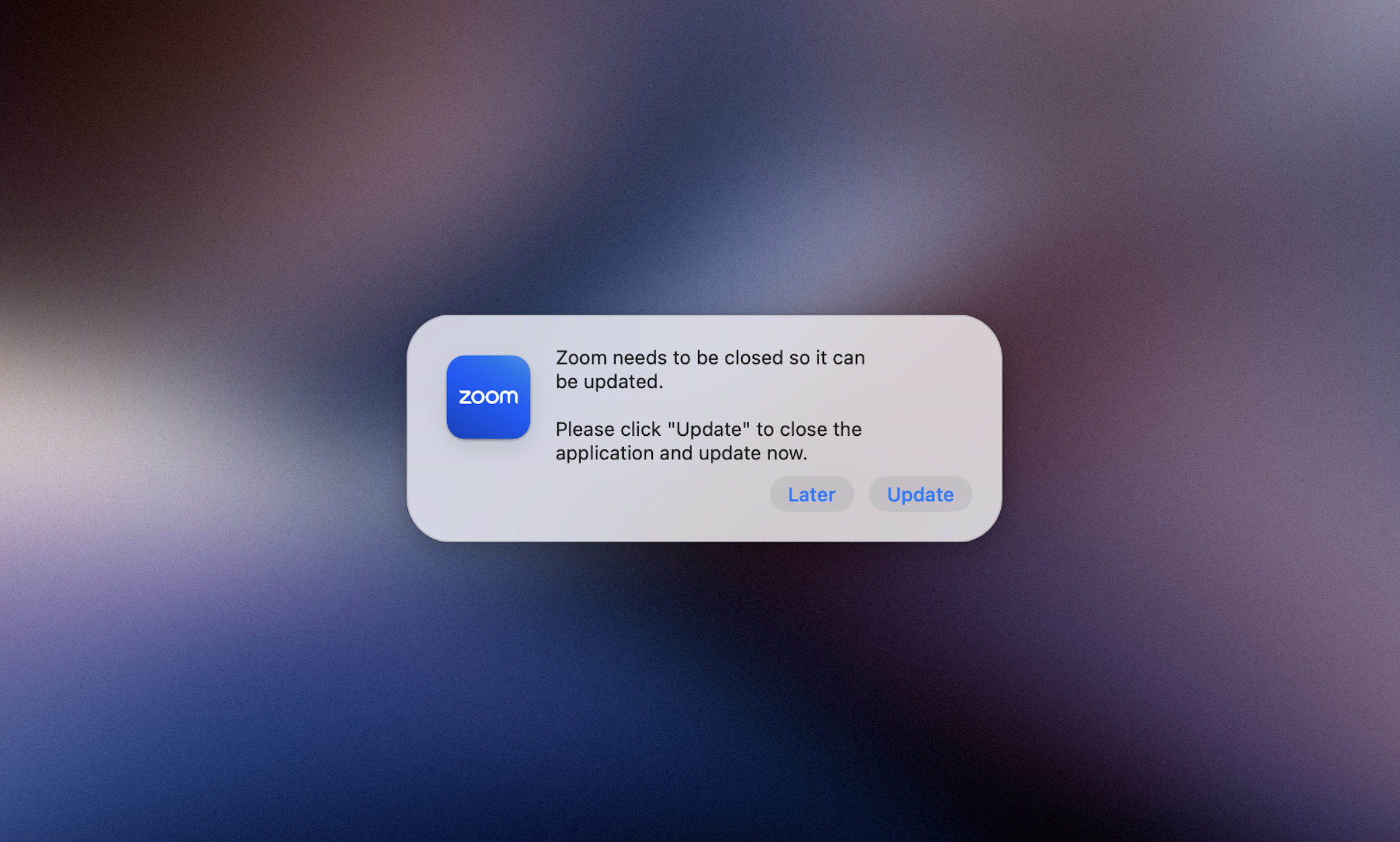 Classic Update Dialog Default Styling Light