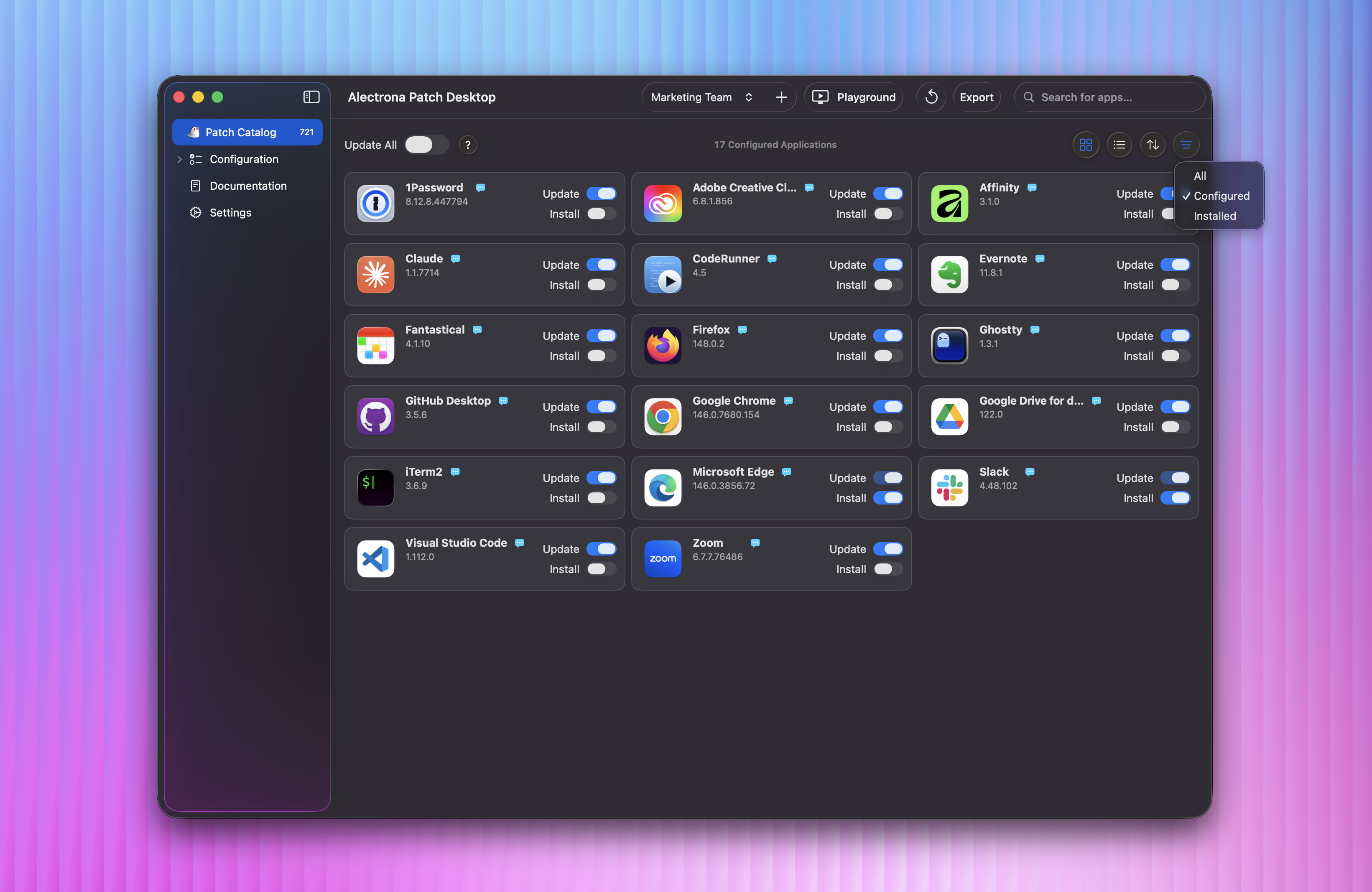 Patch Desktop Configuration