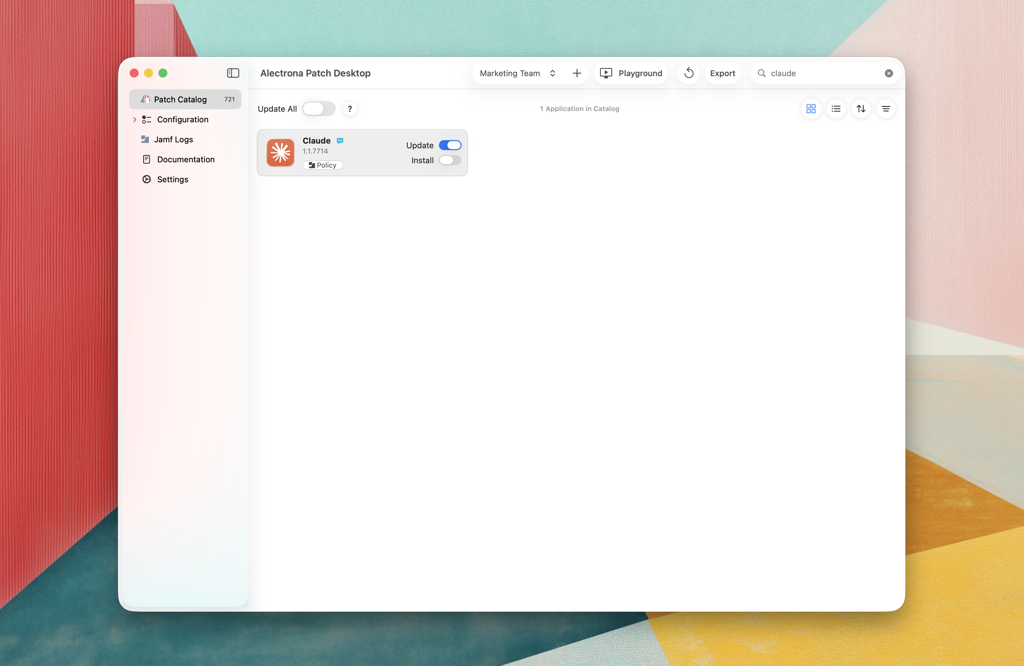 Patch Desktop Create Jamf Pro Policy - Choose the App