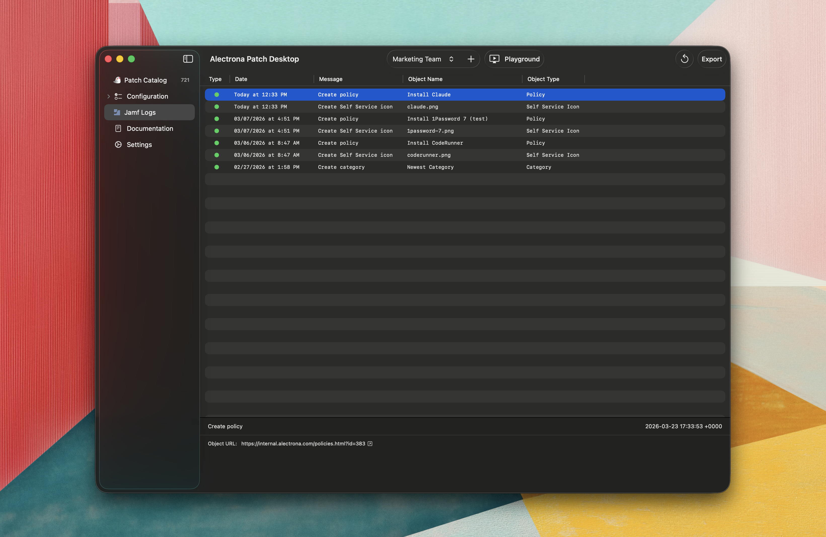 Patch Desktop Create Jamf Pro Policy - Open Later