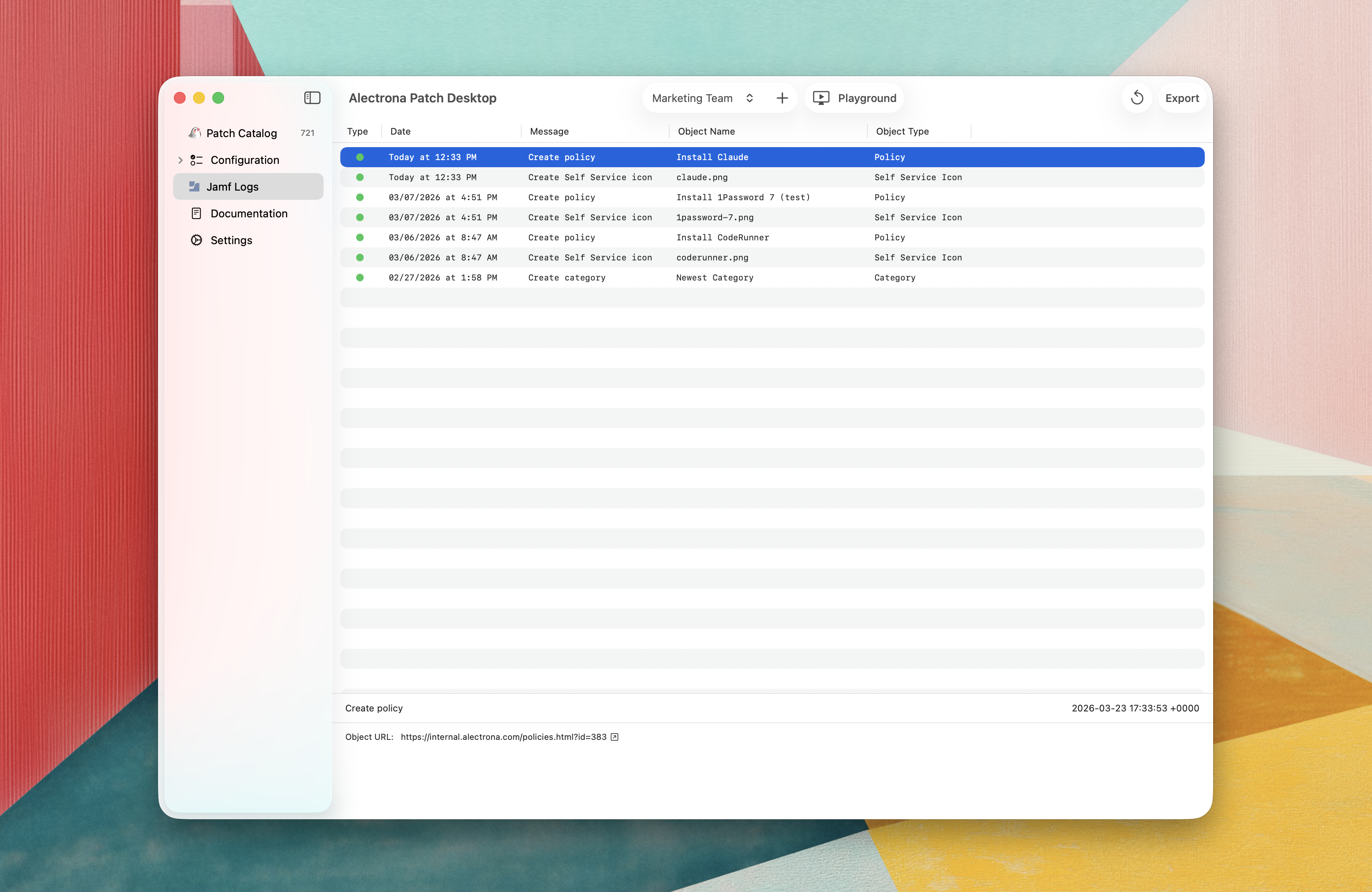 Patch Desktop Create Jamf Pro Policy - Open Later