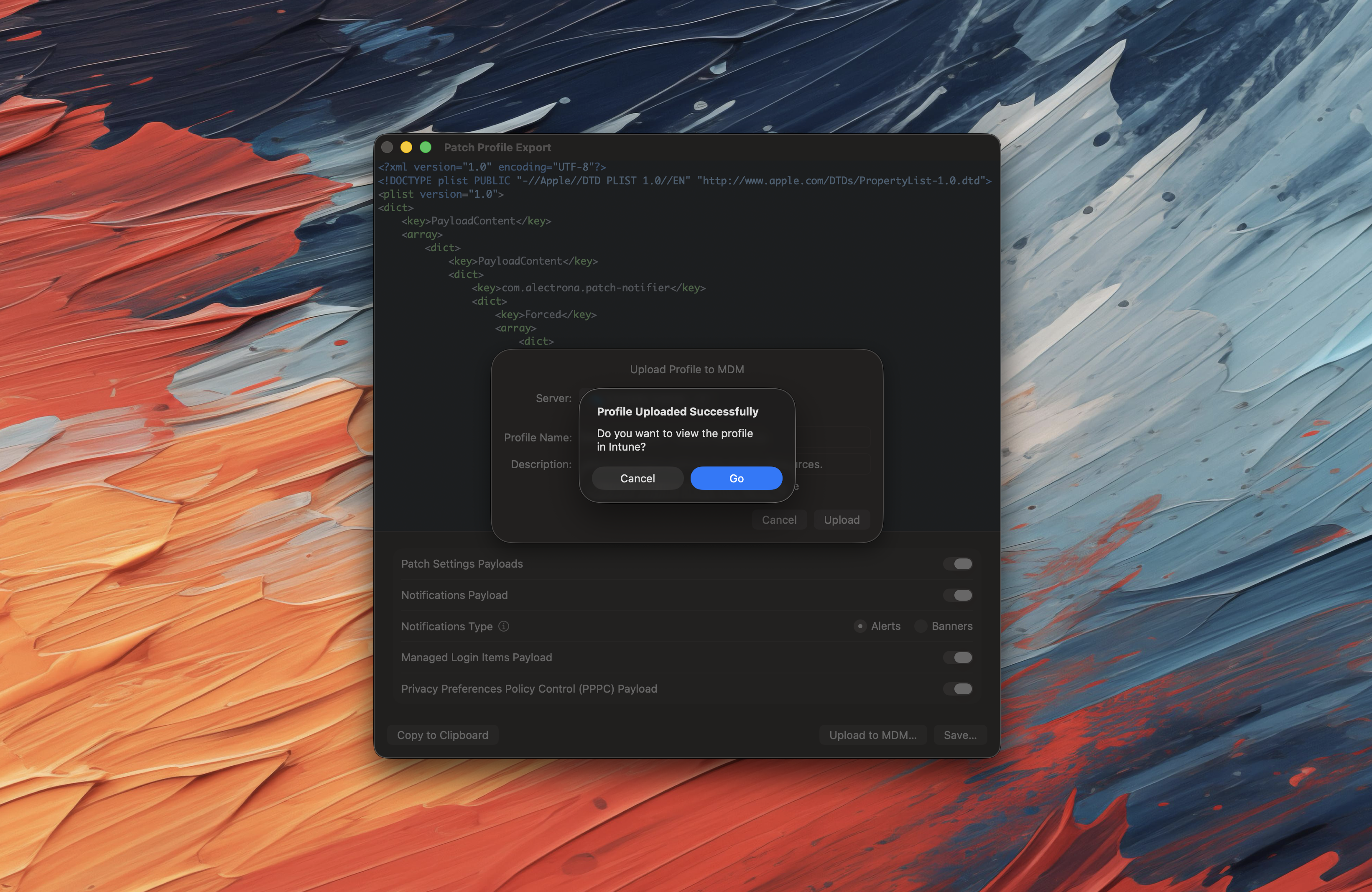 Open in Intune