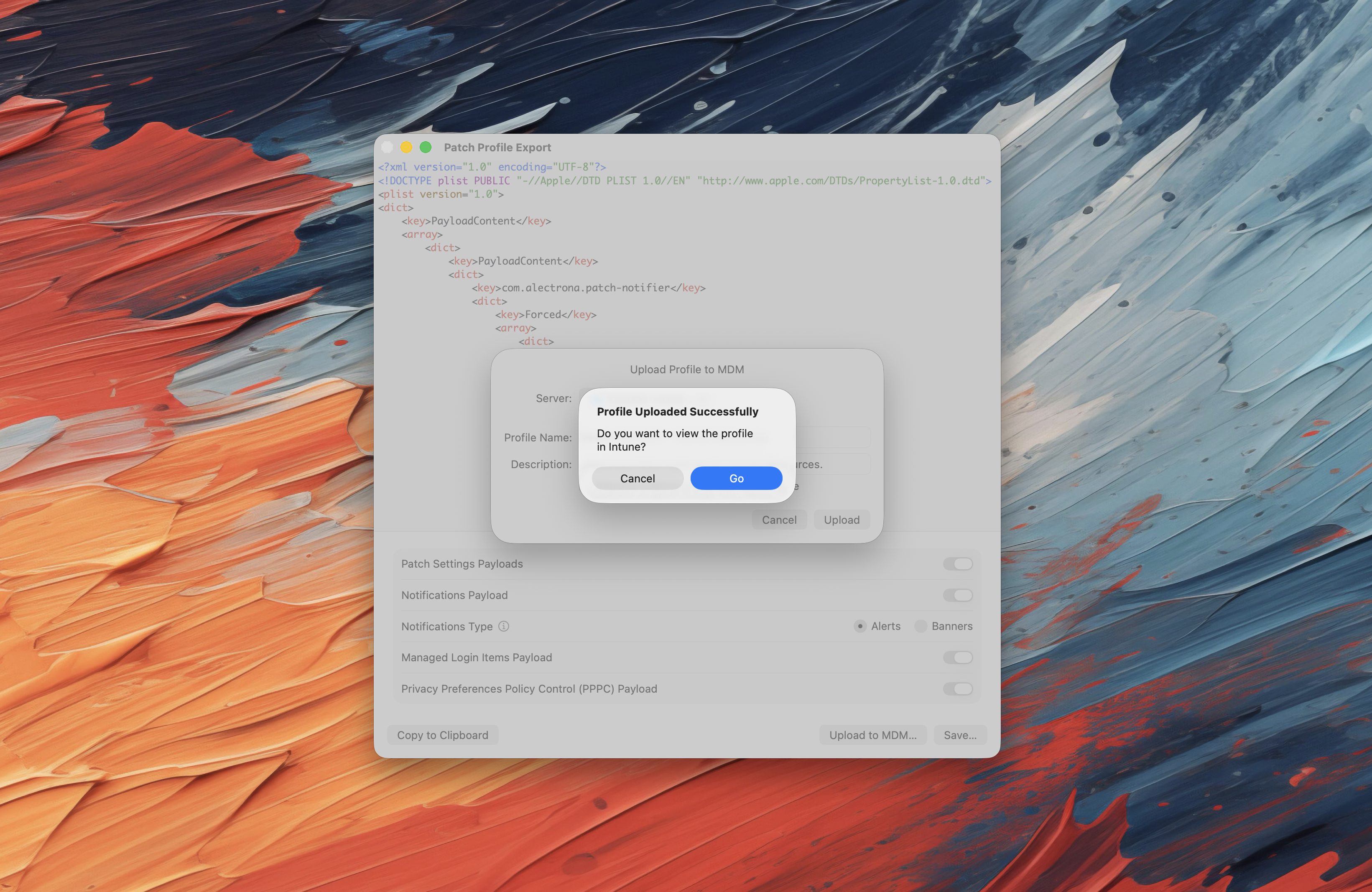 Open in Intune